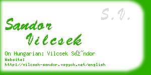 sandor vilcsek business card